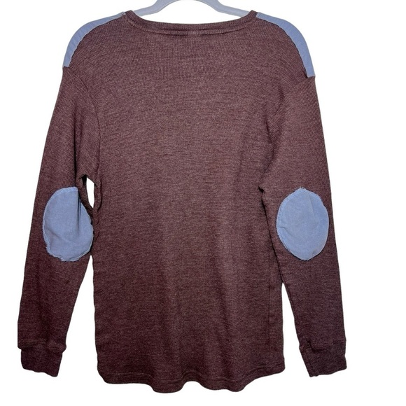 Jake Autria Brown Waffle Textured w Blue Patch Elbows& Shoulders Size L - Picture 2 of 5